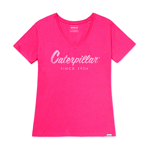 Polera Mujer Caterpillar Script V-Neck Tee