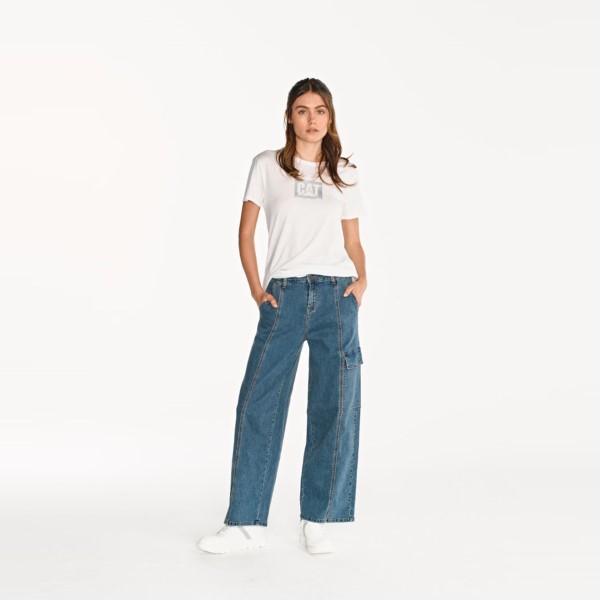 Jean Mujer Stretch Denim Cargo Jean