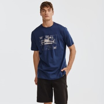 Polera Hombre Blue Print Graphic 1