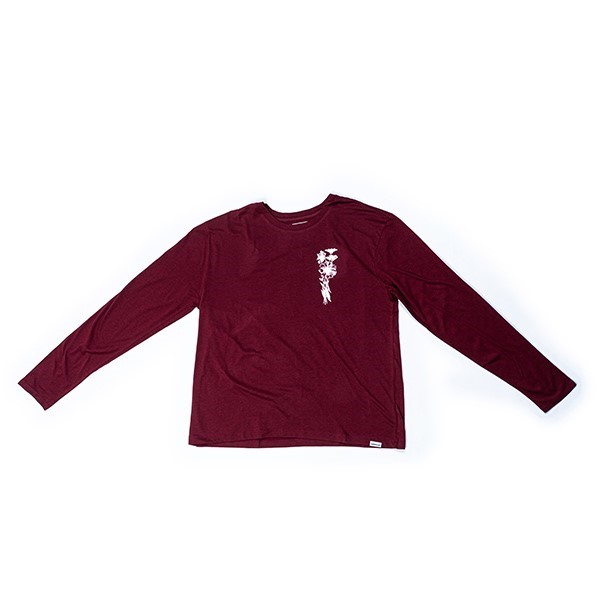 Polera Mujer Oversized Sketch Floral L/S Graphic