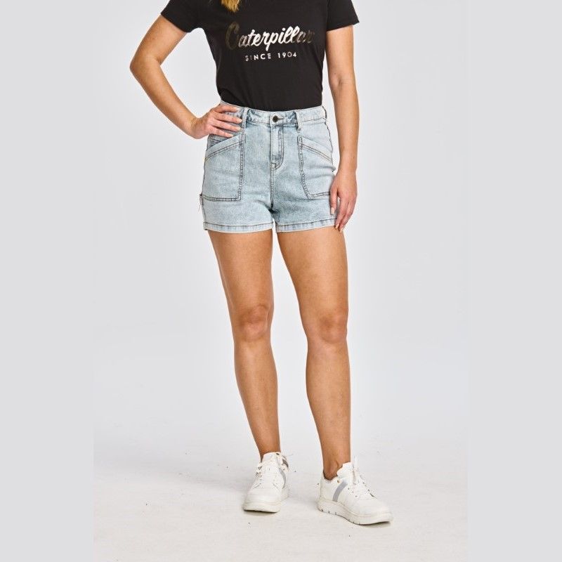 Short Triblend Stretch Denim Short Cat