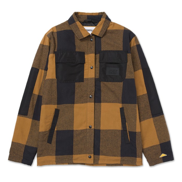 Chaqueta Flannel Snap Front Lightweight Insulated Cat
